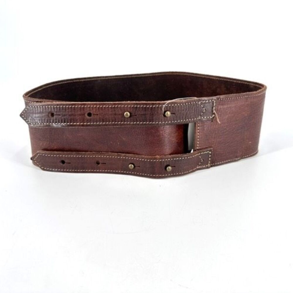 NWT Motif 56 Women's Wide Genuine Leather Belt‎ Chocolate Size Large